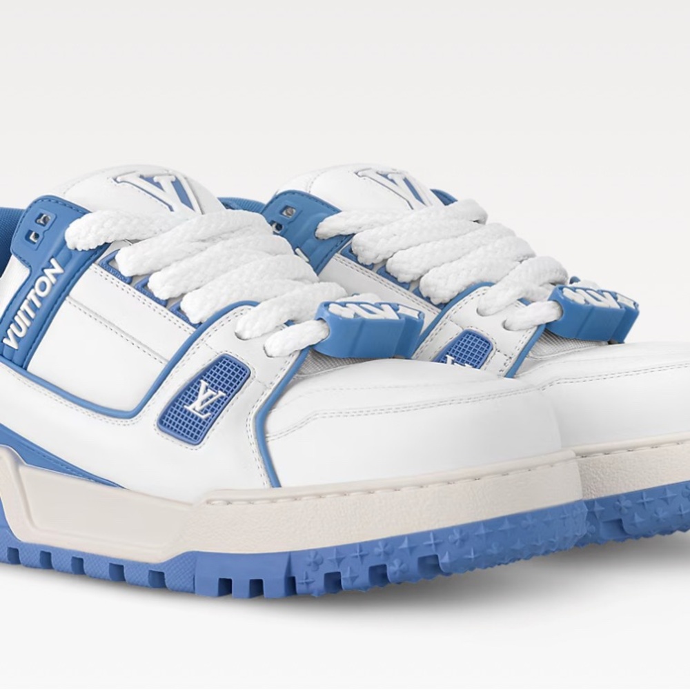 “Louis Vuitton”White and Blue Athletic Sneakers
